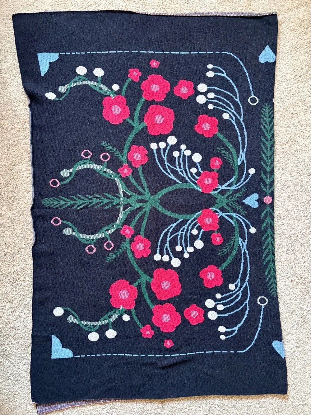 IKEA Vinterfint Throw Blanket all natural fiber !